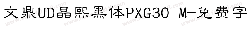 文鼎UD晶熙黑体PXG30 M字体转换